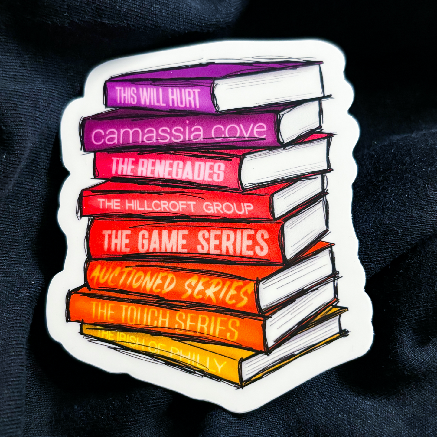 Sticker - Book Stack, series' by Cara